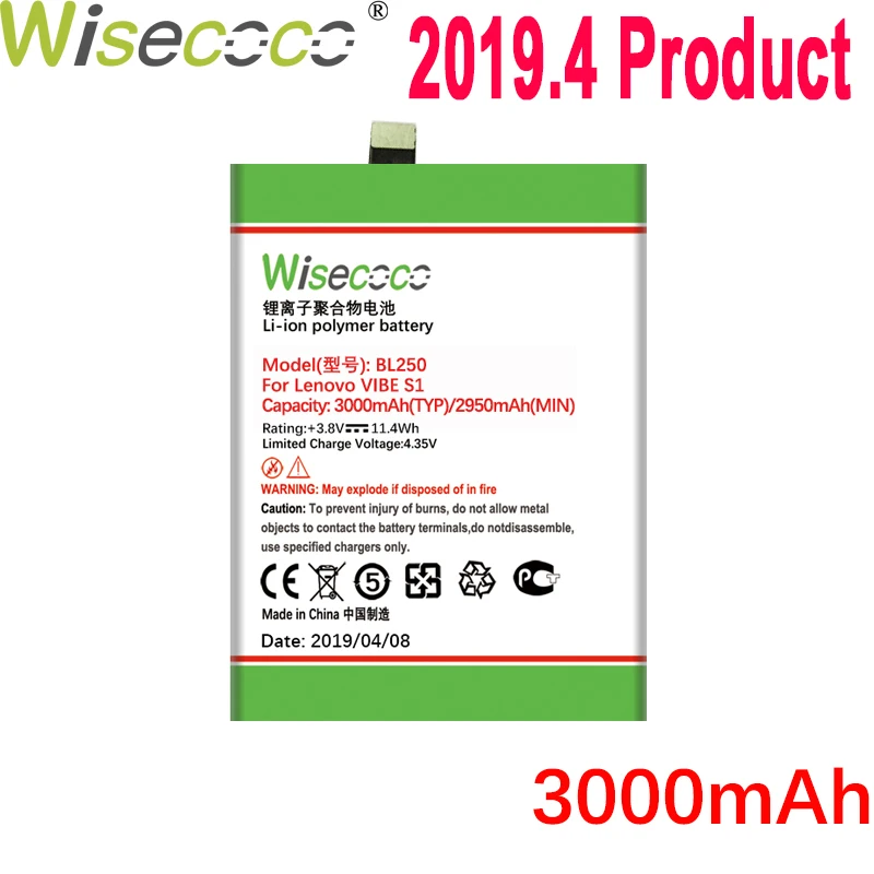 WISECOCO 4250mAh BL250 Battery For Lenovo VIBE S1 S1c50 S1a40 Mobile Phone In Stock Latest Production Battery+Tracking Number
WISECOCO 4250mAh BL250 Battery For Lenovo VIBE S1 S1c50 S1a40 Mobile Phone In Stock Latest Production Battery+Tracking Number