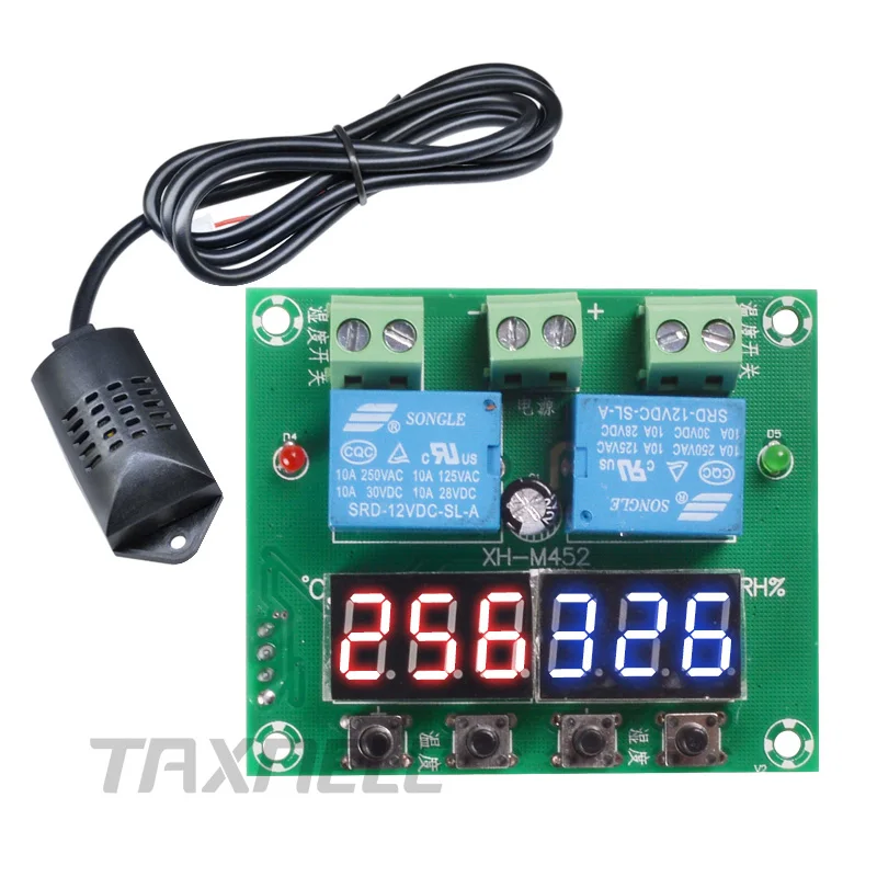 XH-M452 Digital Display Dual Output Thermostat Temperature Humidity Control Thermometer Hygrometer Controller Module DC 12V LED
XH-M452 Digital Display Dual Output Thermostat Temperature Humidity Control Thermometer Hygrometer Controller Module DC 12V LED