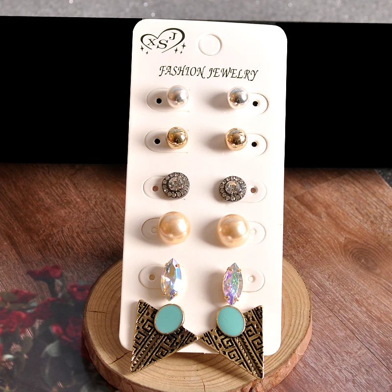 The new fashion gorgeous women's jewelry wholesale girls birthday party pearl ear nail green 6 pairs/set earrings free shipping
The new fashion gorgeous women's jewelry wholesale girls birthday party pearl ear nail green 6 pairs/set earrings free shipping