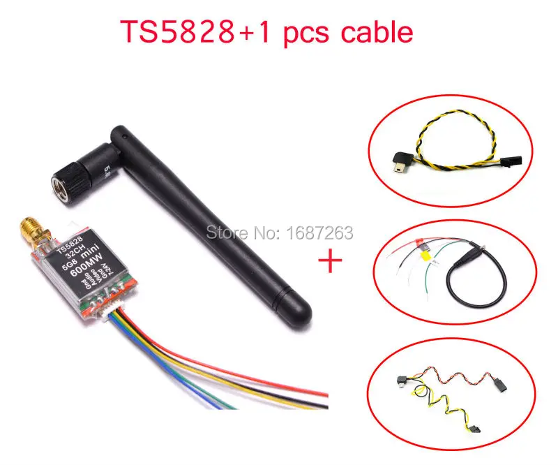 FPV 5.8G TS5828 600mW 48 Channels Mini Wireless A/V Transmitter TX + AV Video Output Cable for SJ4000 Gopro Xiaomi FPV
FPV 5.8G TS5828 600mW 48 Channels Mini Wireless A/V Transmitter TX + AV Video Output Cable for SJ4000 Gopro Xiaomi FPV