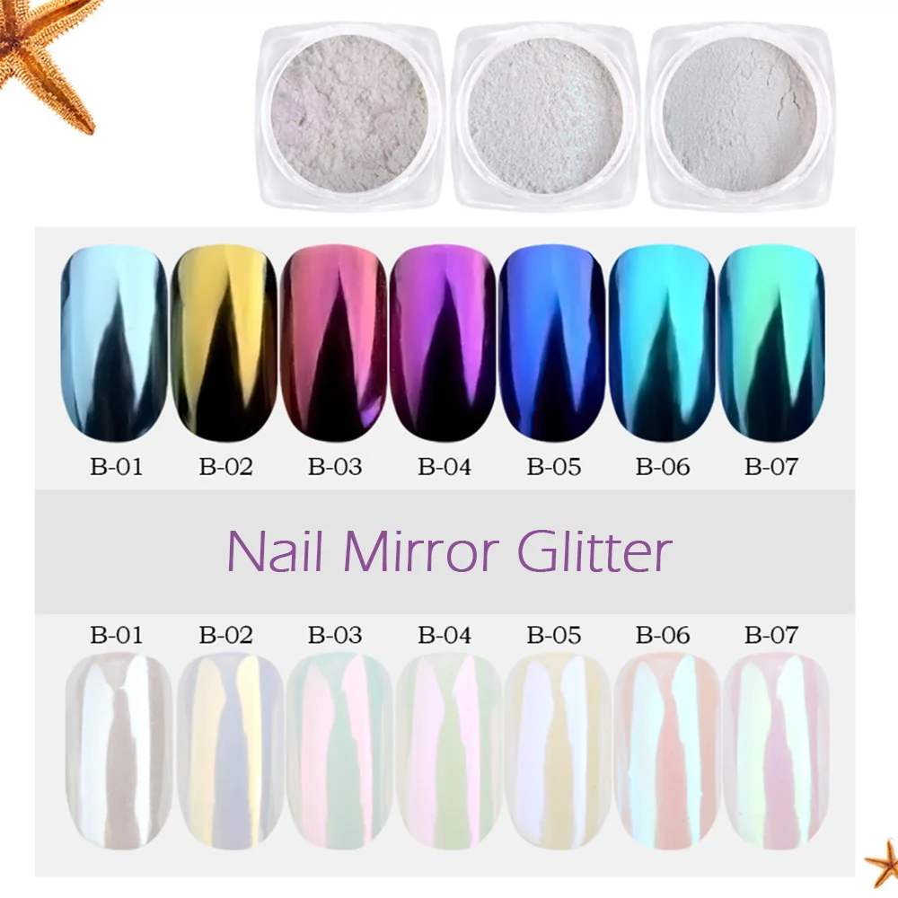 1g Nail Art Glitter Chrome Pigment Decorations Magic Mirror Nail Glitter Powder Gold Blue Purple Dust Manicure SAB01-07
1g Nail Art Glitter Chrome Pigment Decorations Magic Mirror Nail Glitter Powder Gold Blue Purple Dust Manicure SAB01-07