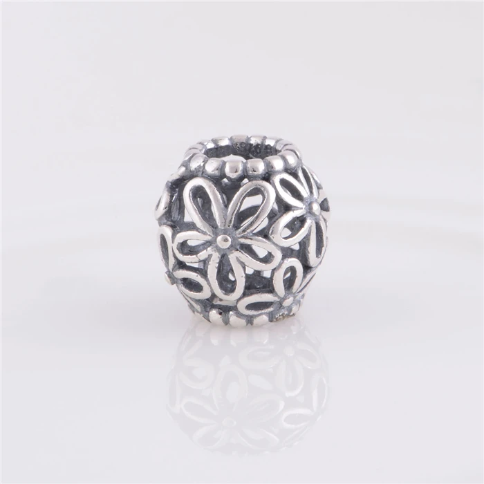 

Fits European Pandora Bracelet DIY Making Authentic 925 Sterling Silver Hollow floral pattern beads Charms DIY Jewelry For Women