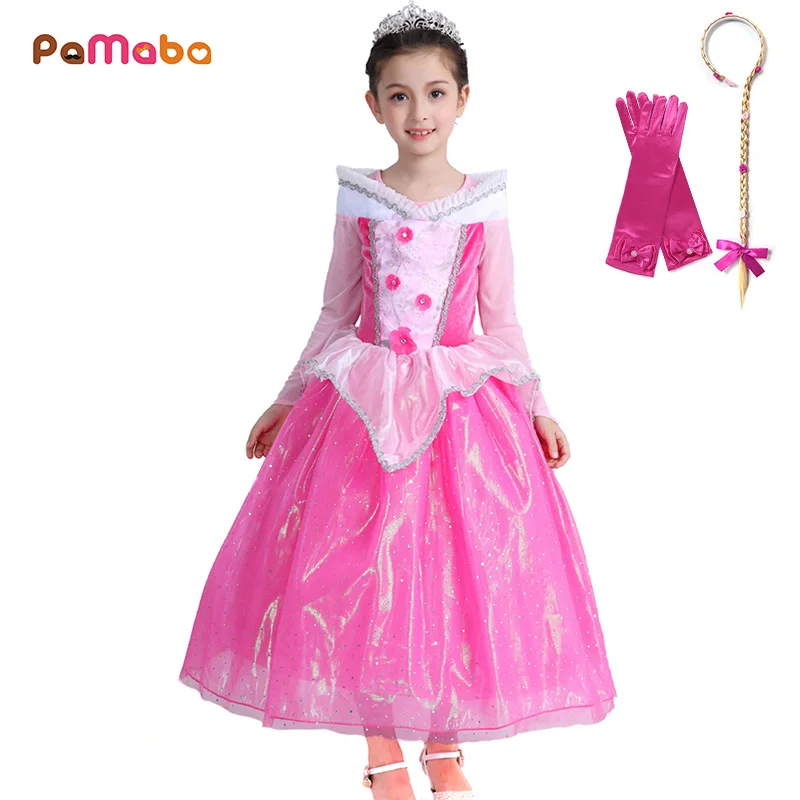 PaMaBa Pink Girl Dress Princess Aurora Cosplay Costume Children Halloween Party Sleep Beauty Disguise Sequined Kids Wedding Gown
PaMaBa Pink Girl Dress Princess Aurora Cosplay Costume Children Halloween Party Sleep Beauty Disguise Sequined Kids Wedding Gown