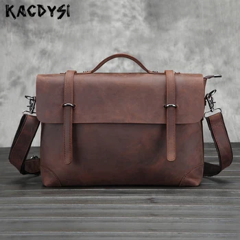 2020 New Arrivals Genuine Crazy Horse Leather Men Business Briefcase Bag Original Retro Cow Leather Man Shoulder Bag Message Bag
2020 New Arrivals Genuine Crazy Horse Leather Men Business Briefcase Bag Original Retro Cow Leather Man Shoulder Bag Message Bag