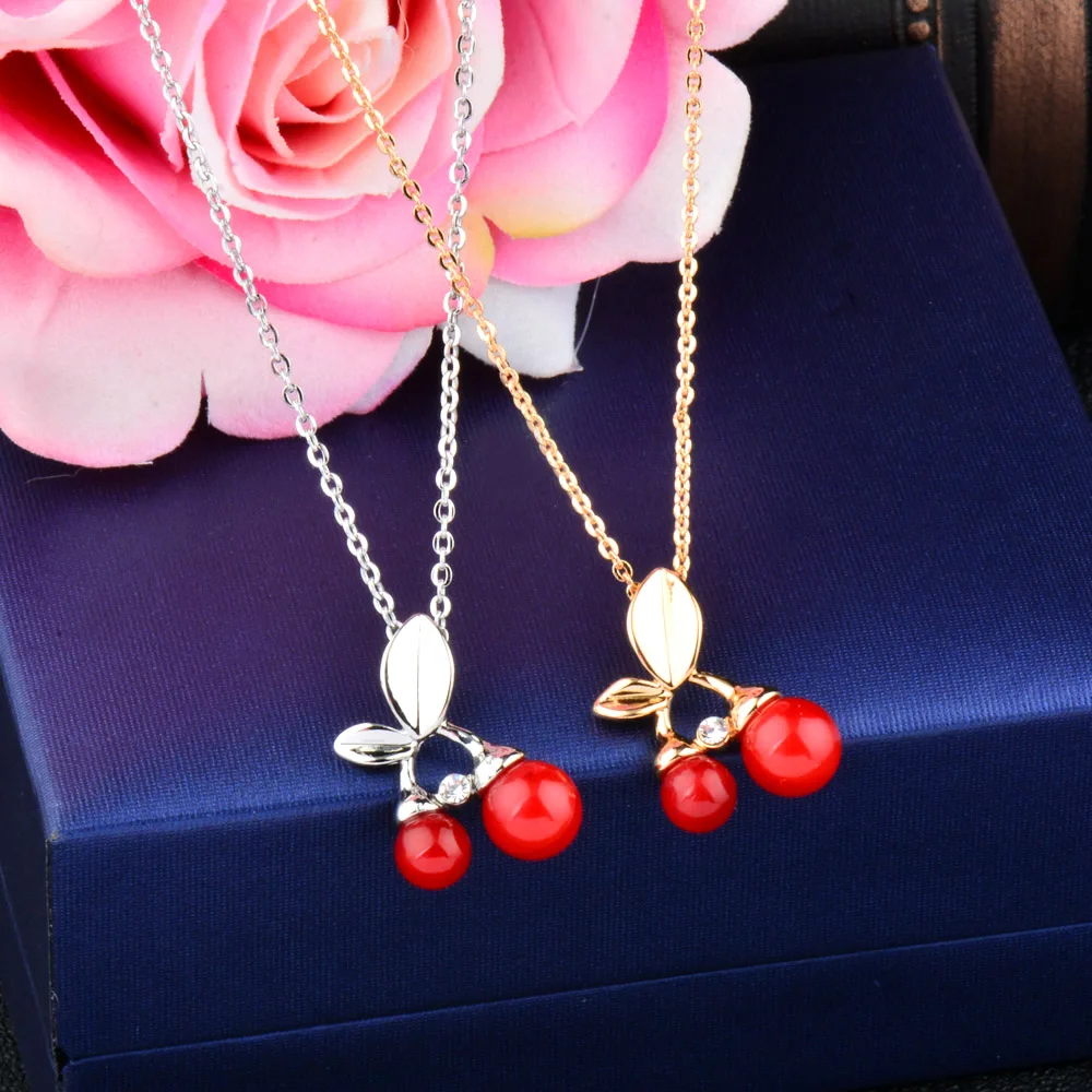 SINLEERY Lovely Red Cherry Pendant Necklace For Women Girl Silver Gold Color Chain Fashion Jewelry Birthday Gifts Xl651 SSH
SINLEERY Lovely Red Cherry Pendant Necklace For Women Girl Silver Gold Color Chain Fashion Jewelry Birthday Gifts Xl651 SSH