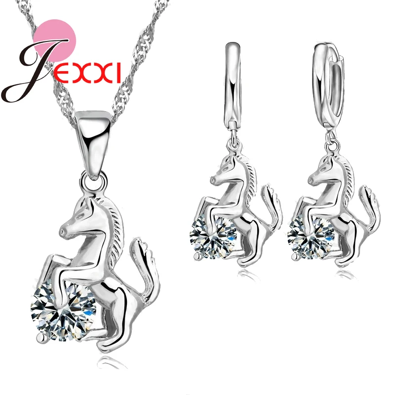 Best Trendy Horse Design Pendant 925 Sterling Silver Fine Jewelry Cubic Zircon Necklace Earring For Women Wedding Set Gift
Best Trendy Horse Design Pendant 925 Sterling Silver Fine Jewelry Cubic Zircon Necklace Earring For Women Wedding Set Gift