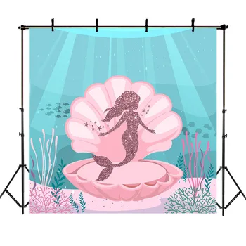 NeoBack Mermaid shell Backdrop Underwater World Birthday Party Photography Background Rose Gold Mermaid Blue Ocean Backdrops
NeoBack Mermaid shell Backdrop Underwater World Birthday Party Photography Background Rose Gold Mermaid Blue Ocean Backdrops