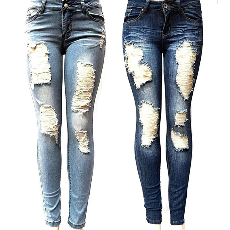S-XXL Women's Skinny Hole Ripped Jeans New Fashion Women Baggar Pants Boyfriend Denim Biker Jeans Female Pencil Pants Softener
S-XXL Women's Skinny Hole Ripped Jeans New Fashion Women Baggar Pants Boyfriend Denim Biker Jeans Female Pencil Pants Softener