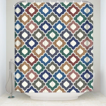 New Arrival Waterproof Moroccan Design Printed Shower Curtain Polyester Fabric Geometrical Bathroom Curtains for Home Decor
New Arrival Waterproof Moroccan Design Printed Shower Curtain Polyester Fabric Geometrical Bathroom Curtains for Home Decor