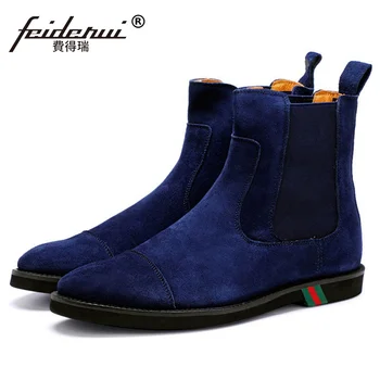 Fashion Cow Suede Round Toe Man Chelsea Riding Shoes British Designer Genuine Leather Handmade Men's Cowboy Ankle Boots SS307
Fashion Cow Suede Round Toe Man Chelsea Riding Shoes British Designer Genuine Leather Handmade Men's Cowboy Ankle Boots SS307