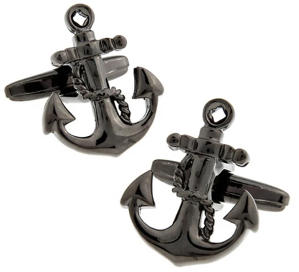 Free Shipping Novel Cuff Links For Men Black Color Ship Anchor Design Quality Brass Material
Free Shipping Novel Cuff Links For Men Black Color Ship Anchor Design Quality Brass Material