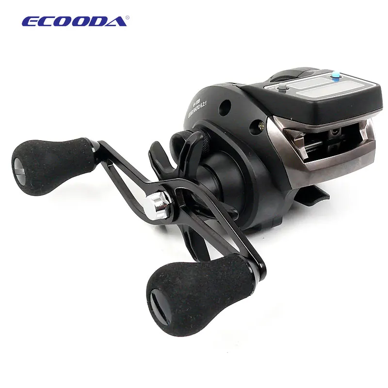 Original Ecooda OFB500/OFD500 dual power digital fishing reel raft reel ice reel baitcasting reel right handle and left handle