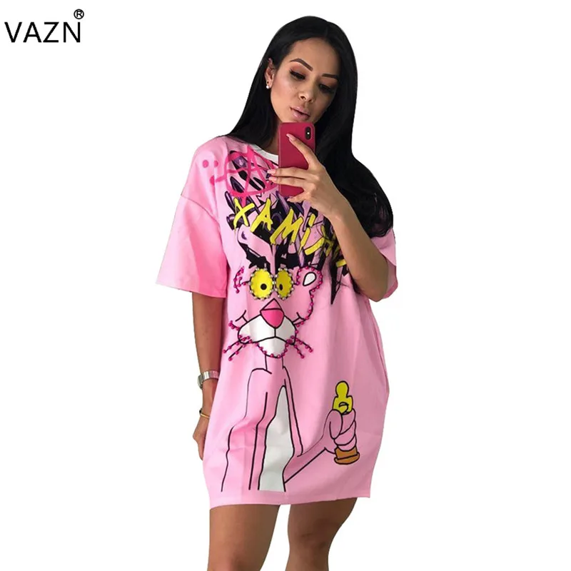 VAZN 2019 Hot Fashion Top Design Sexy Style Women Dress Print 4 Color O-Neck Short Sleeve Straight Mini Dress Vestido TRS946
VAZN 2019 Hot Fashion Top Design Sexy Style Women Dress Print 4 Color O-Neck Short Sleeve Straight Mini Dress Vestido TRS946