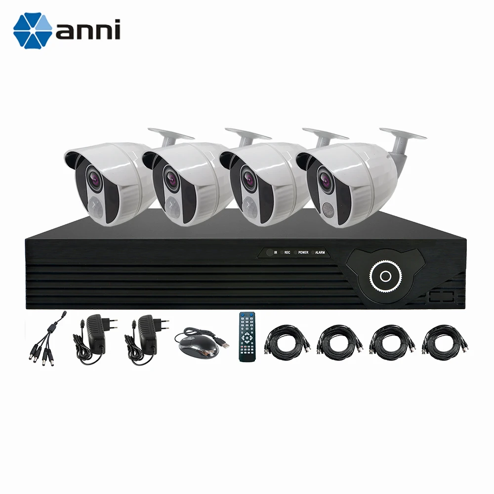 Anni Integrated Home Security System, 4-Channel Smart DVR Kit with 1080P PIR Sensor, Siren Alarm, Gas Sensor and Normal Camera
Anni Integrated Home Security System, 4-Channel Smart DVR Kit with 1080P PIR Sensor, Siren Alarm, Gas Sensor and Normal Camera