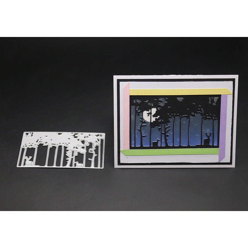 10x5.9CM Deer in the Forest Night Metal Cutting Dies DIY Scrapbooking Card Stencil Album Paper Cards Crafts
10x5.9CM Deer in the Forest Night Metal Cutting Dies DIY Scrapbooking Card Stencil Album Paper Cards Crafts
