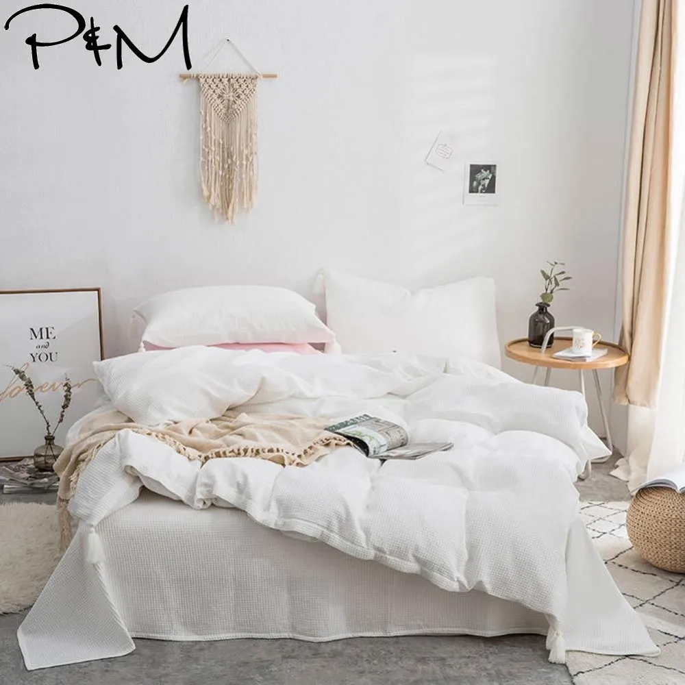 2019 White Solid Waffle Pattern Bedlinens Queen King Size Cotton Duvet Cover Set Flat Sheet Bedding Set Pillowcases
2019 White Solid Waffle Pattern Bedlinens Queen King Size Cotton Duvet Cover Set Flat Sheet Bedding Set Pillowcases