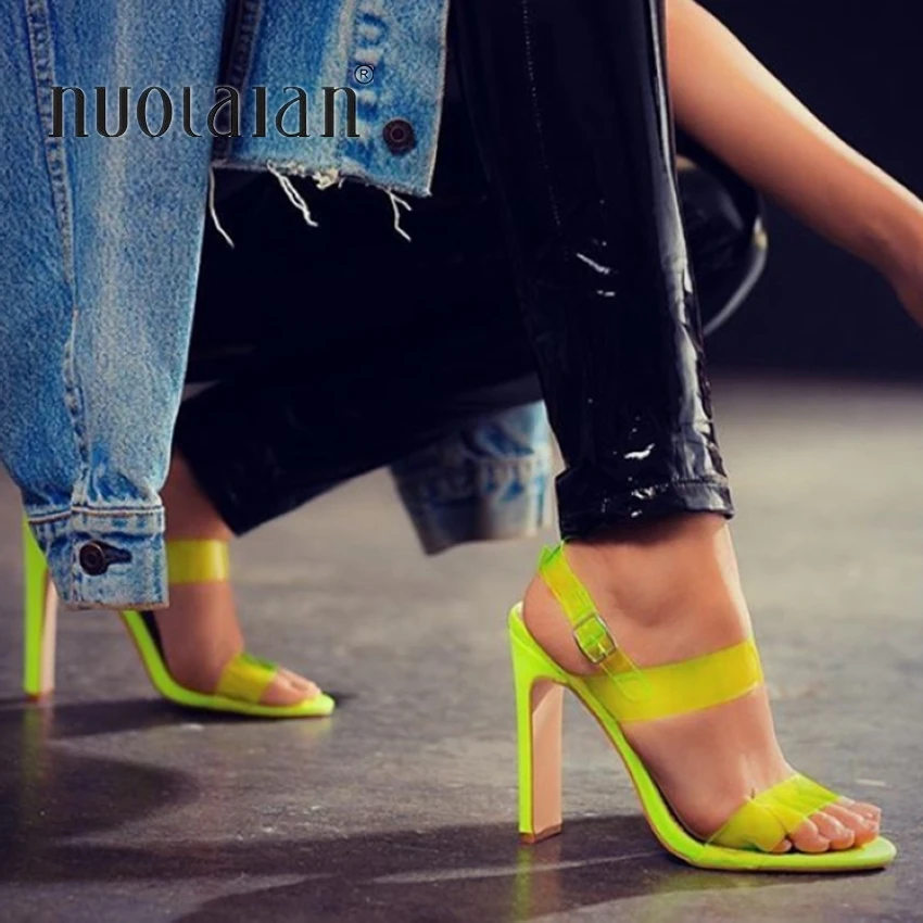 2019 Sandals Fashion Summer PVC Women's Sandals Open Toe Ankle Strap Buckle Shoes Woman High Heels Sandals
2019 Sandals Fashion Summer PVC Women's Sandals Open Toe Ankle Strap Buckle Shoes Woman High Heels Sandals