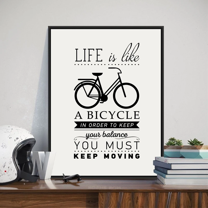 Life is like a bicycle Canvas Prints Inspiration Quote Art Painting Poster Home Decor Living Room Wall Decoration
Life is like a bicycle Canvas Prints Inspiration Quote Art Painting Poster Home Decor Living Room Wall Decoration