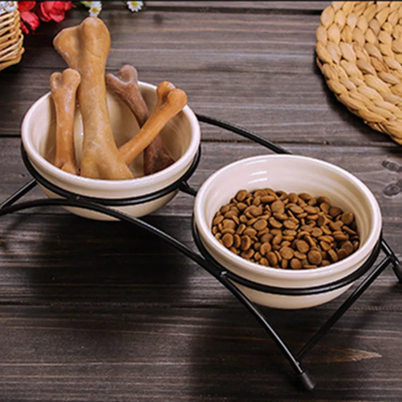 SENYEPETS Pet Ceramic Bowl Bone Footprint Iron Frame Double Bowl Dog Cat Universal High Quality Non-slip Bowl
SENYEPETS Pet Ceramic Bowl Bone Footprint Iron Frame Double Bowl Dog Cat Universal High Quality Non-slip Bowl