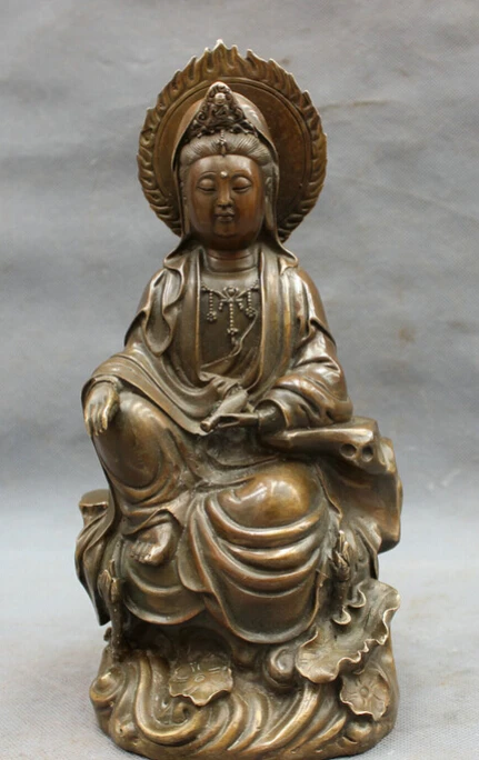 S4005 10" China Bronze Buddhism Lotus Kwan-yin GuanYin Pot Bodhisattva Goddess Statue D0318
S4005 10" China Bronze Buddhism Lotus Kwan-yin GuanYin Pot Bodhisattva Goddess Statue D0318