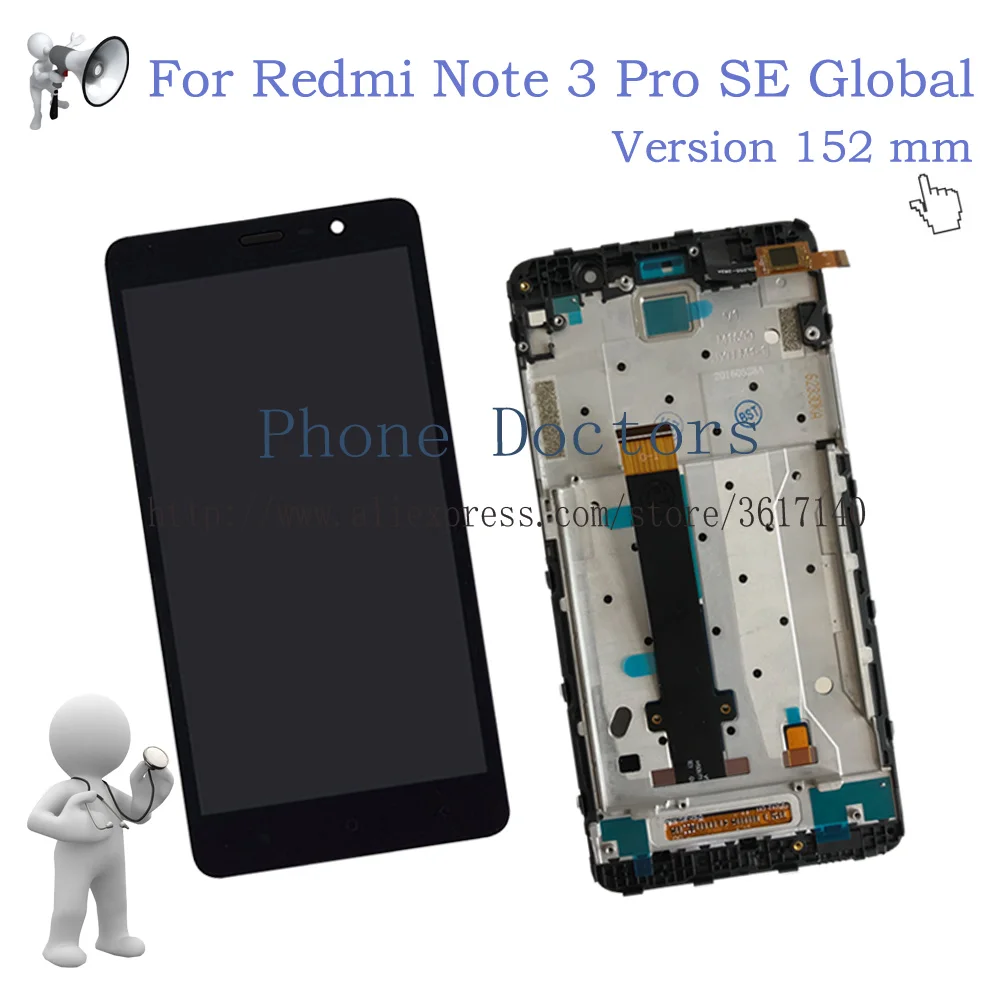 5.5'' New Touch Screen Digitizer Glass + LCD Display Assembly With Frame For Xiaomi Redmi Note 3 Pro SE Global Version 152 mm
5.5'' New Touch Screen Digitizer Glass + LCD Display Assembly With Frame For Xiaomi Redmi Note 3 Pro SE Global Version 152 mm