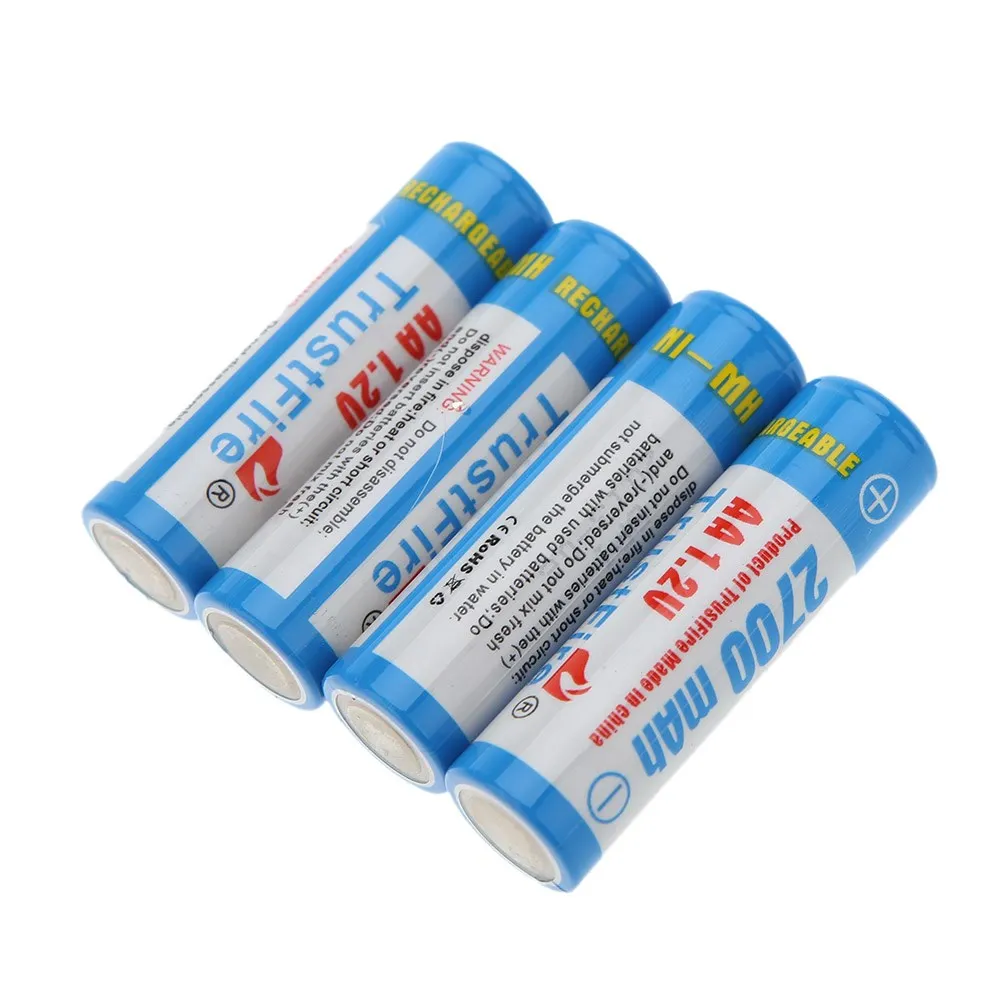 4pcs/lot TrustFire AA 2700mAh 1.2V NiMH Rechargeable Ni-MH Battery Cell With Package Box For Toys/Flashlights/Remote Controls
4pcs/lot TrustFire AA 2700mAh 1.2V NiMH Rechargeable Ni-MH Battery Cell With Package Box For Toys/Flashlights/Remote Controls