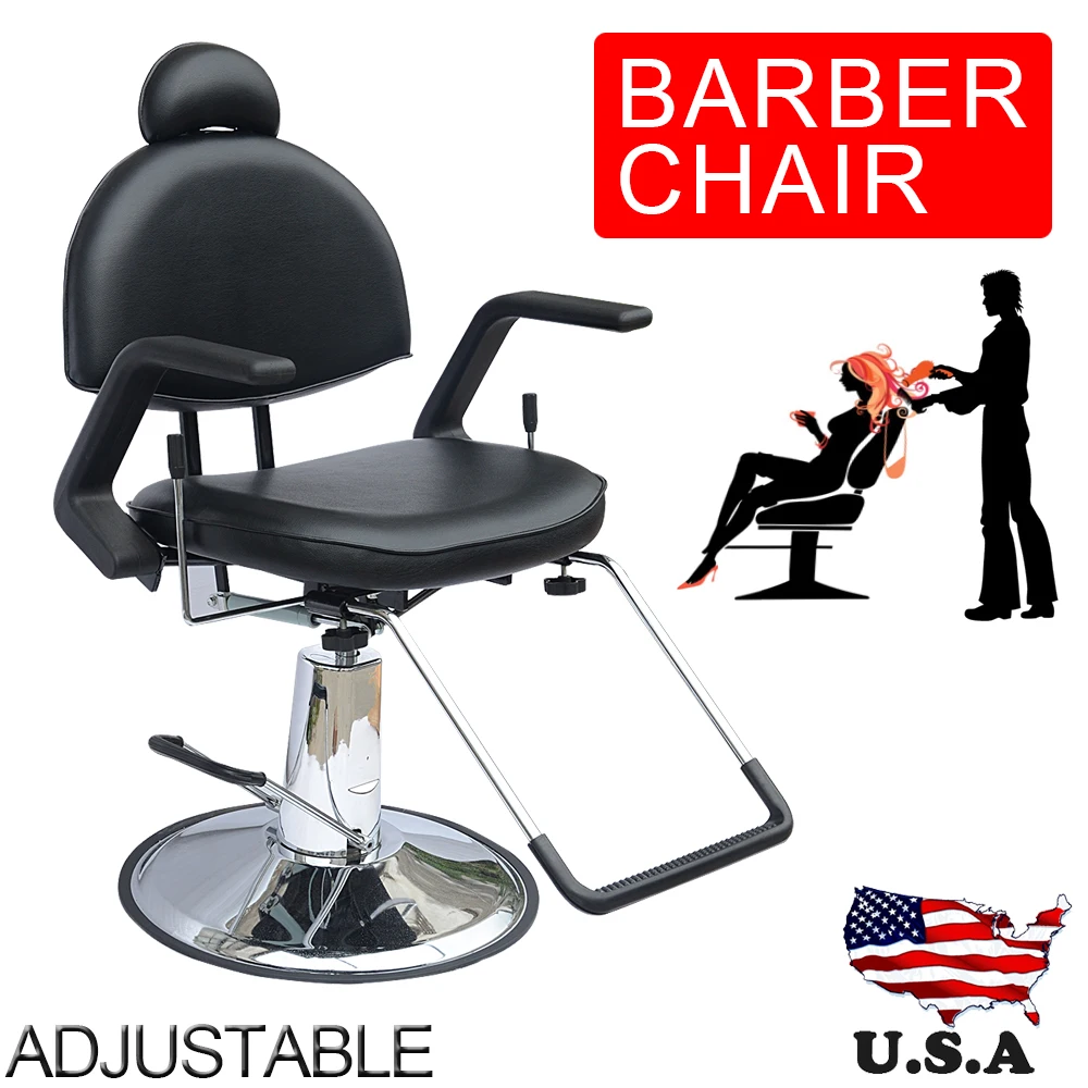 Image Shellhard Adjustable Reclining Hydraulic Barber Chair Shampoo Spa Beauty Salon Equipment SET