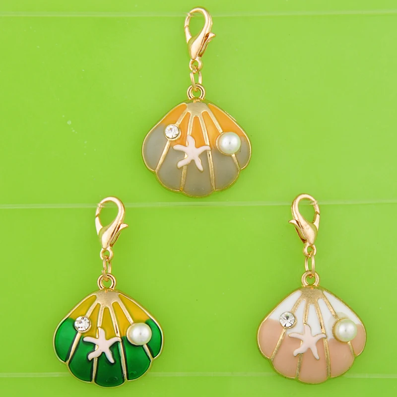 DIY lacquer enamel nautical pearl starfish shell charms with lobster clasp pendants for bracelet/necklace/earring jewelry making
DIY lacquer enamel nautical pearl starfish shell charms with lobster clasp pendants for bracelet/necklace/earring jewelry making