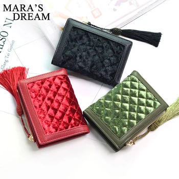 

Mara's Dream New Women Wallets Purses Leather Zipper Ladies Short Small Wallet Change Coin Purse Female Credit Card Holder Bags