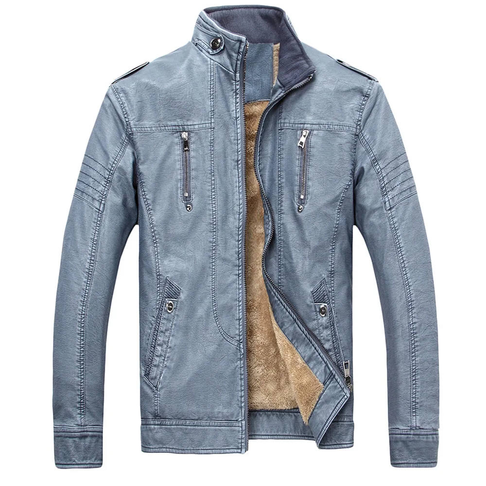 2020 men's retro washed four generations of PU and leather jacket Fashion collar high quality leather with many pockets
2020 men's retro washed four generations of PU and leather jacket Fashion collar high quality leather with many pockets