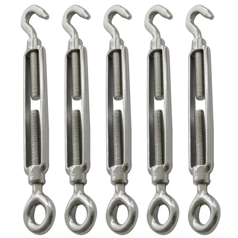 New 304 Stainless Steel Hook & Eye Turnbuckle Wire Rope Tension ALI88