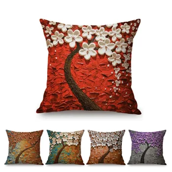 Red Purple Yellow Flower Cherry Blossom Tree Oil Painting Sofa Pillow Case Rectangle Lumbar Waist Pillow Linen Cushion Cover 
Red Purple Yellow Flower Cherry Blossom Tree Oil Painting Sofa Pillow Case Rectangle Lumbar Waist Pillow Linen Cushion Cover