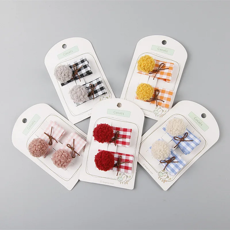 Korean Simple Autumn Sweet College Hairball Hairpin Girl Student Plaid Fabric Hair Clip Fashion Children's Hair Accessories
Korean Simple Autumn Sweet College Hairball Hairpin Girl Student Plaid Fabric Hair Clip Fashion Children's Hair Accessories