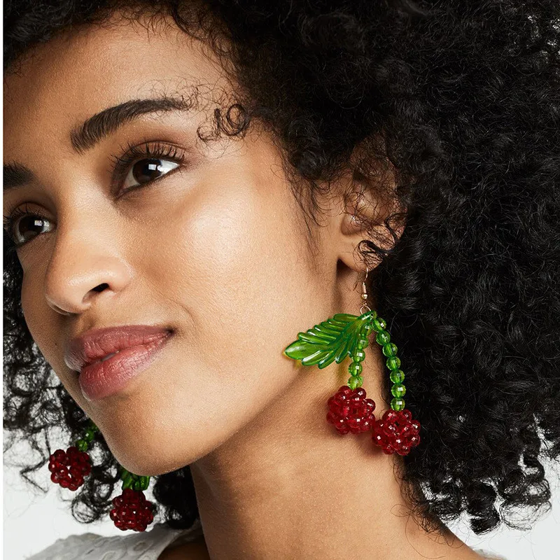 Red Cherry Women Drop Earrings Trendy Fruit Element Summer Boho Hook Earrings aretes de mujer modernos 2019 ET1100
Red Cherry Women Drop Earrings Trendy Fruit Element Summer Boho Hook Earrings aretes de mujer modernos 2019 ET1100