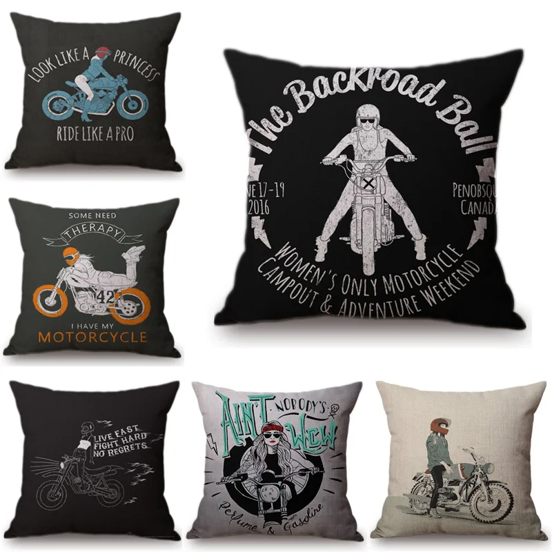 Fashion Girl Ride Motorcycle Style Cushion Covers Pillow Case Europe Letter Cartoon Decor Housse De Coussin Home Textile
Fashion Girl Ride Motorcycle Style Cushion Covers Pillow Case Europe Letter Cartoon Decor Housse De Coussin Home Textile