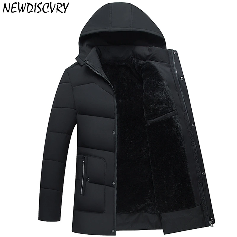 Мужская парка с капюшоном NEWDISCVRY теплая зимняя хлопковой подкладкой 5XL 2018|Парки| |