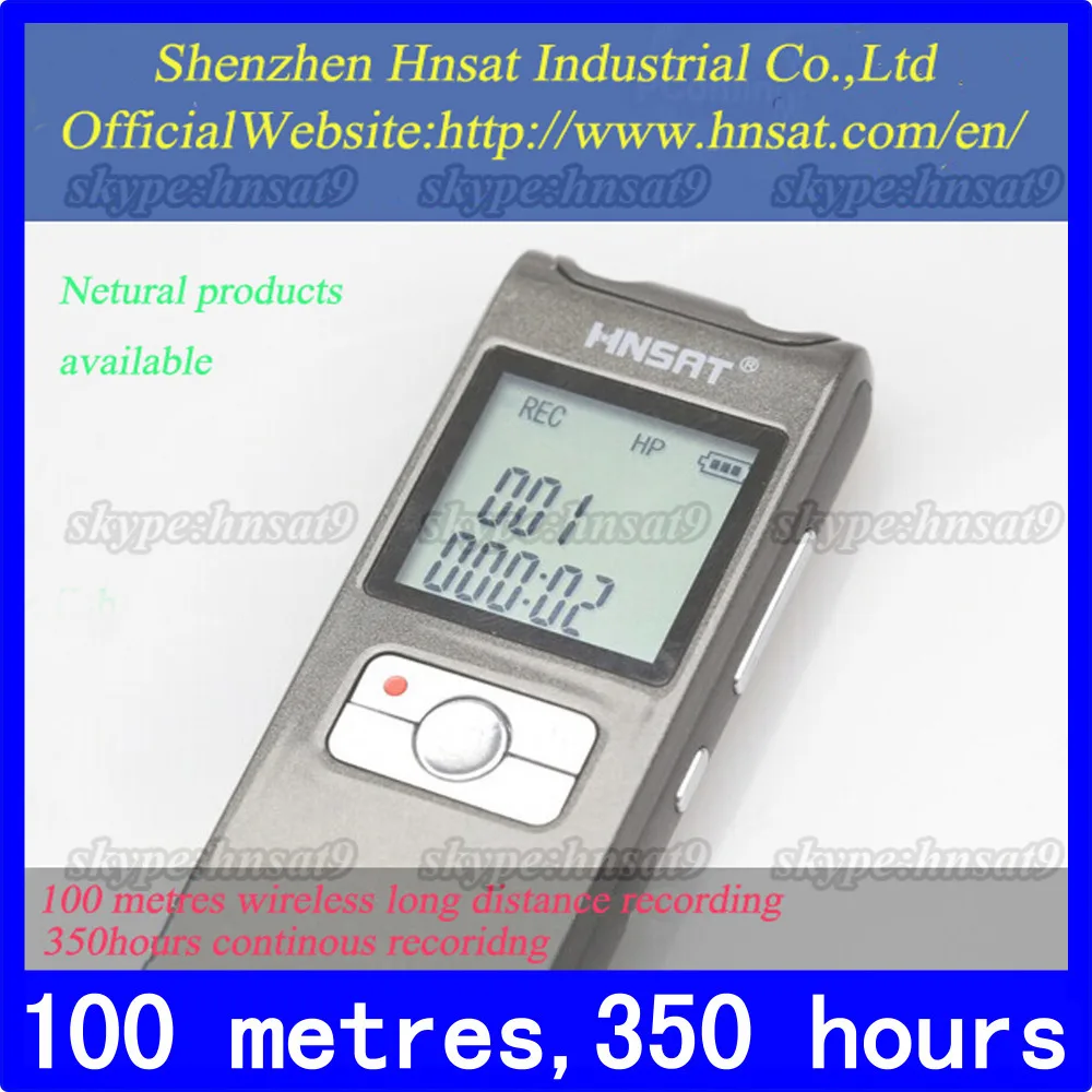 350 Hours continous recording and 100m wireless microphone long distance recording digital voice recorder with remote control
350 Hours continous recording and 100m wireless microphone long distance recording digital voice recorder with remote control