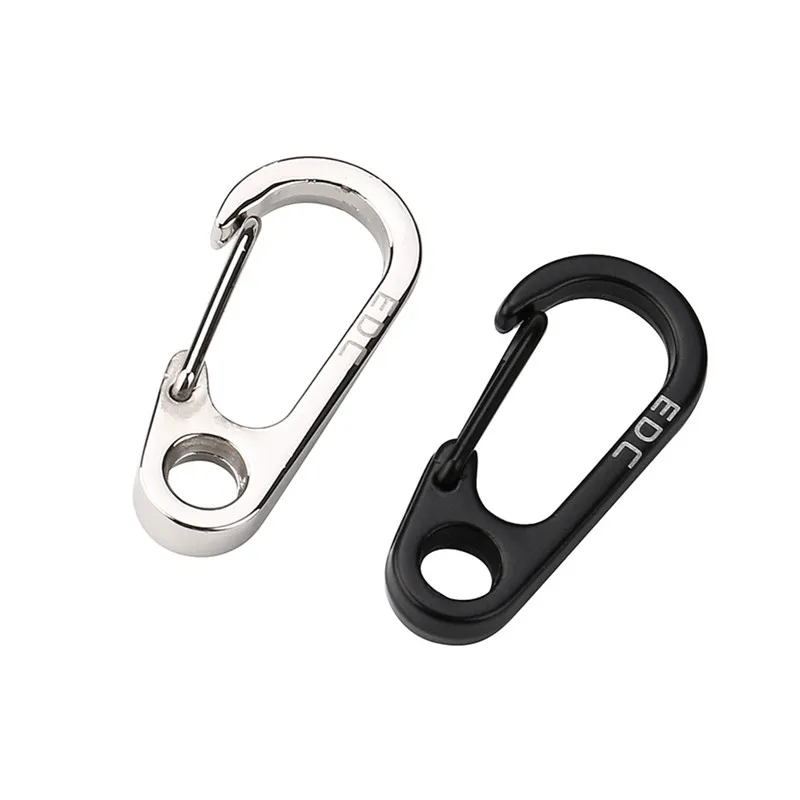 3cm 2x Mountaineering Climbing Stainless Steel Egg Shape Buckle Carabiner
