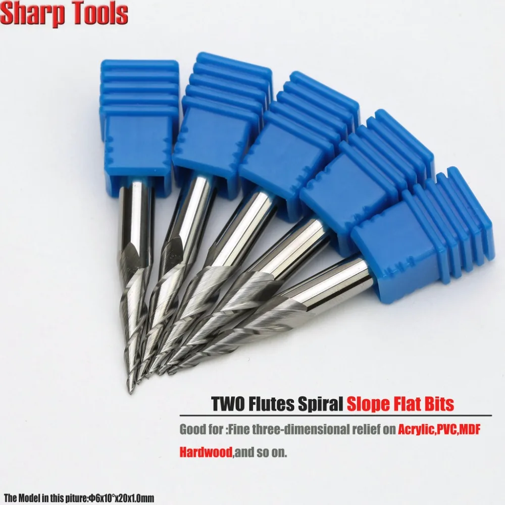 6*1.0MM*50L 10 Degree V Router Bits 2 Flute Solid Carbide Wood Cutter Milling Tools 3D Deep Engraving Spiral CNC End Mills
6*1.0MM*50L 10 Degree V Router Bits 2 Flute Solid Carbide Wood Cutter Milling Tools 3D Deep Engraving Spiral CNC End Mills