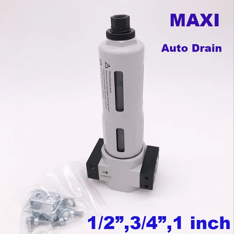 GOGOATC High quality Pneumatic air water filter Auto drain 1/2 3/4 1 inch MAXI type air source treatment units
GOGOATC High quality Pneumatic air water filter Auto drain 1/2 3/4 1 inch MAXI type air source treatment units