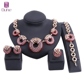 High Quality Romantic Women Wedding Party Fashion Bridal Jewelry Sets Statement Resin Necklace Earring Ring Bracelet Accessories
High Quality Romantic Women Wedding Party Fashion Bridal Jewelry Sets Statement Resin Necklace Earring Ring Bracelet Accessories