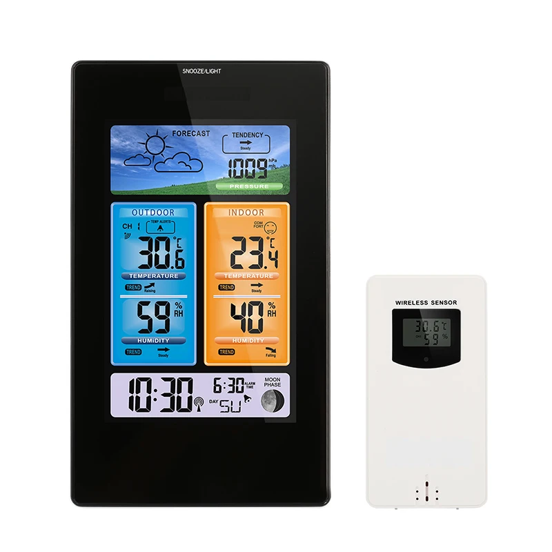 Weather Station Wireless indoor outdoor digital Weather Station weather forecast barometer weather forecaster Weather Alarm
Weather Station Wireless indoor outdoor digital Weather Station weather forecast barometer weather forecaster Weather Alarm