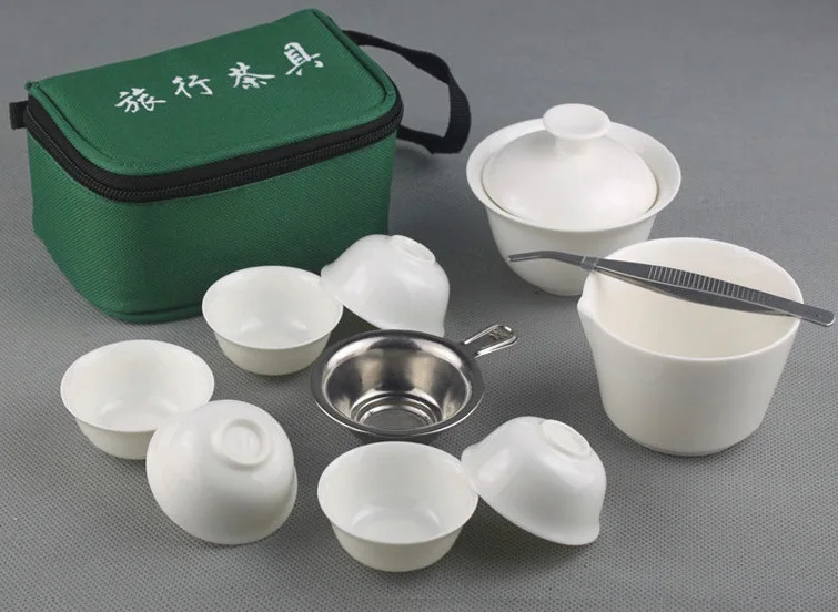 Набор из 11 предметов китайская портативная фотография фарфоровый сервис чайные