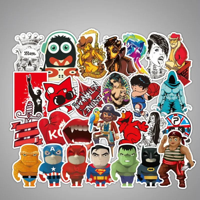HOT SALE 100pcs Waterproof Super Hero Stickers For MARVEL DC Graffiti Sticker For Skateboard Luggage Laptop Notebook Guitar Car
HOT SALE 100pcs Waterproof Super Hero Stickers For MARVEL DC Graffiti Sticker For Skateboard Luggage Laptop Notebook Guitar Car