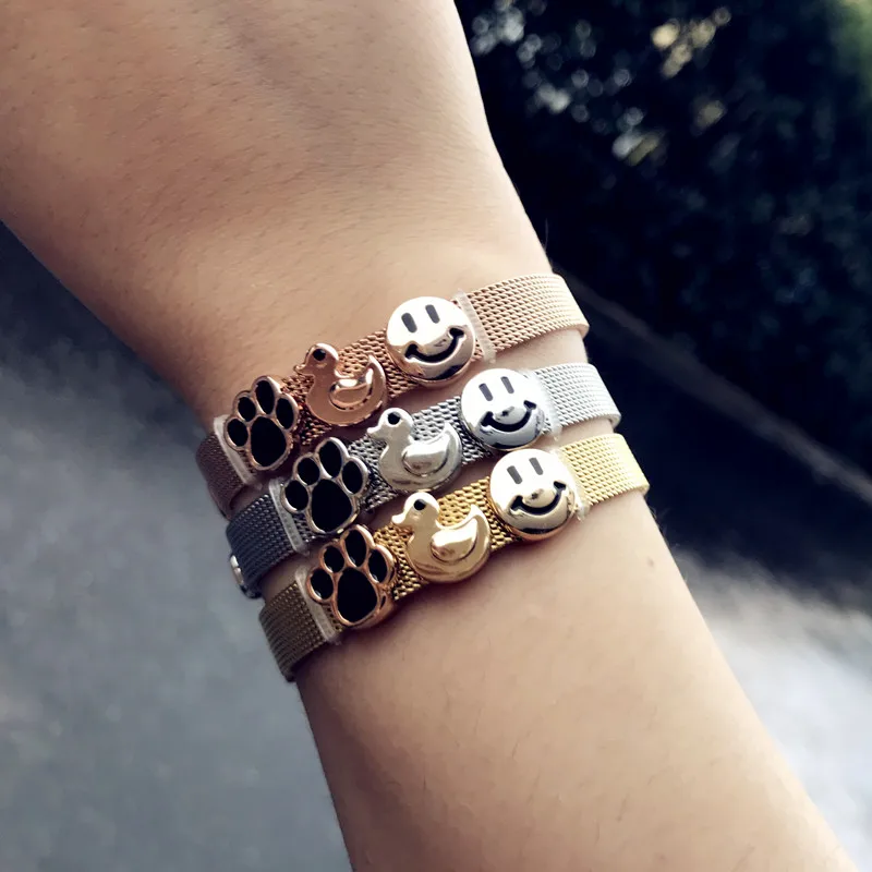SANSHOOR New Jewelry Charms 8mm For Teenagers Kids And Girls Dog Paw Footprints Cute Duck and Smile fit 8mm Wide Mesh Bracelet
SANSHOOR New Jewelry Charms 8mm For Teenagers Kids And Girls Dog Paw Footprints Cute Duck and Smile fit 8mm Wide Mesh Bracelet