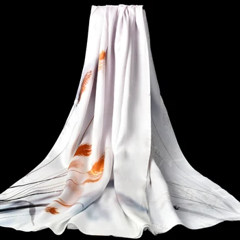 100% Natural Real Silk Scarf For Women 2019 Luxury Print Pure Silk Shawls Wraps Ladies Silk Scarves Handkerchief 190*65cm
100% Natural Real Silk Scarf For Women 2019 Luxury Print Pure Silk Shawls Wraps Ladies Silk Scarves Handkerchief 190*65cm