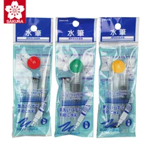 3 pçs/set Água Sakura cor redonda Plana Ponta Macia Pen Set Escova de Água Escova Caneta Aquarela Ferramentas de pintura de Arte Marcador Tamanho S M L(China)