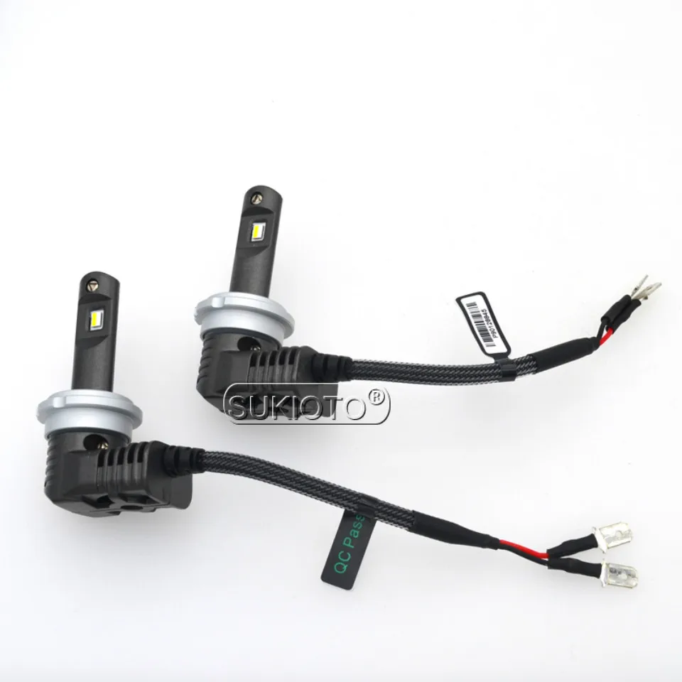 SUKIOTO 2PCS Car Mini LED Headlight D2S D3S 6000K D1S LED Canbus LED Projector Lens Headlamp Bulb D4S D2H 70W LED conversion Kit (1)