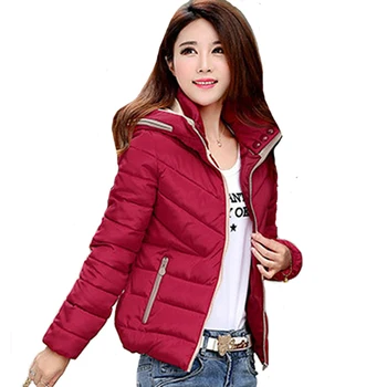 Hooded Winter Jacket Women Slim Cotton Padded Coat Short Outwear Parkas Solid Color 2018 New Arrival Jaqueta Feminina Inverno
Hooded Winter Jacket Women Slim Cotton Padded Coat Short Outwear Parkas Solid Color 2018 New Arrival Jaqueta Feminina Inverno