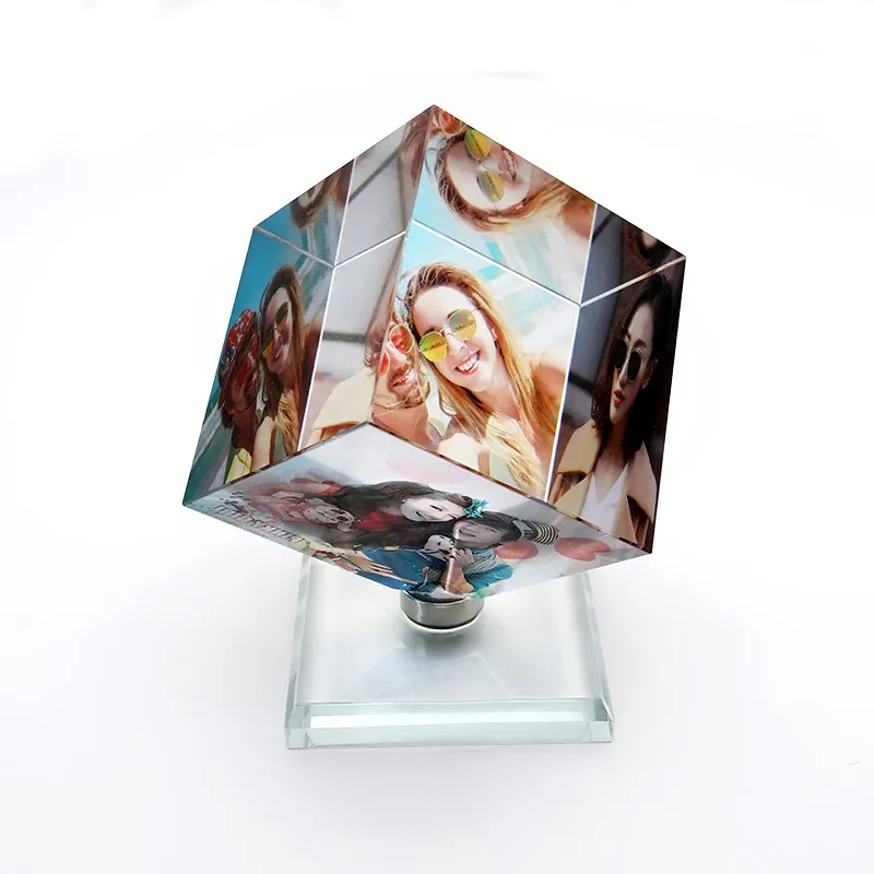 Pictures Frame Square Shaped Rotating Crystal Printing Photo Album Glass Wedding Souvenir Birthday Gifts 3 Customized Photo
Pictures Frame Square Shaped Rotating Crystal Printing Photo Album Glass Wedding Souvenir Birthday Gifts 3 Customized Photo